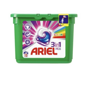 Ariel 3in1 Color Washing Gel Capsules 15 pcs