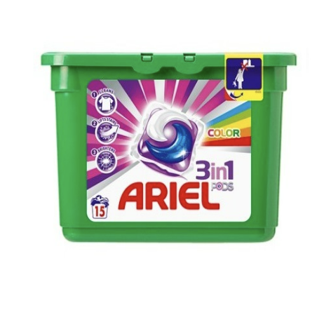 Ariel 3in1 Color Washing Gel Capsules 15 pcs