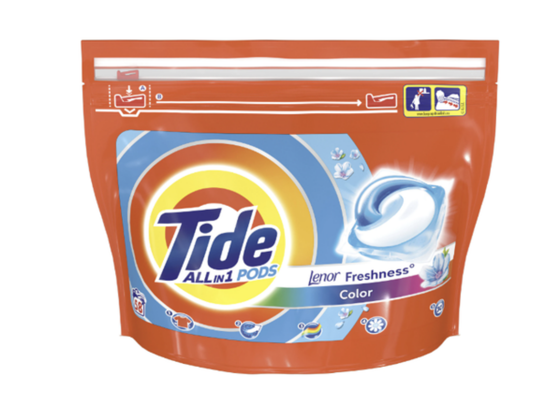 Tide Caps Pods Touch of Lenor 58 pcs