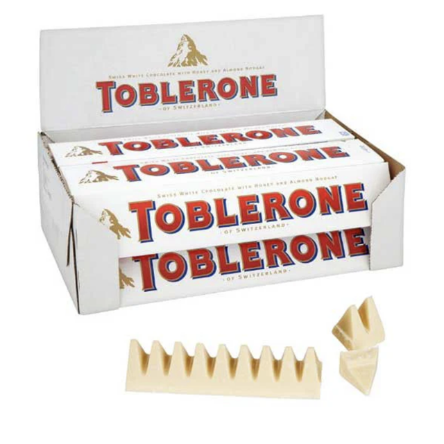 Toblerone White Chocolate Bar 20 x 100g